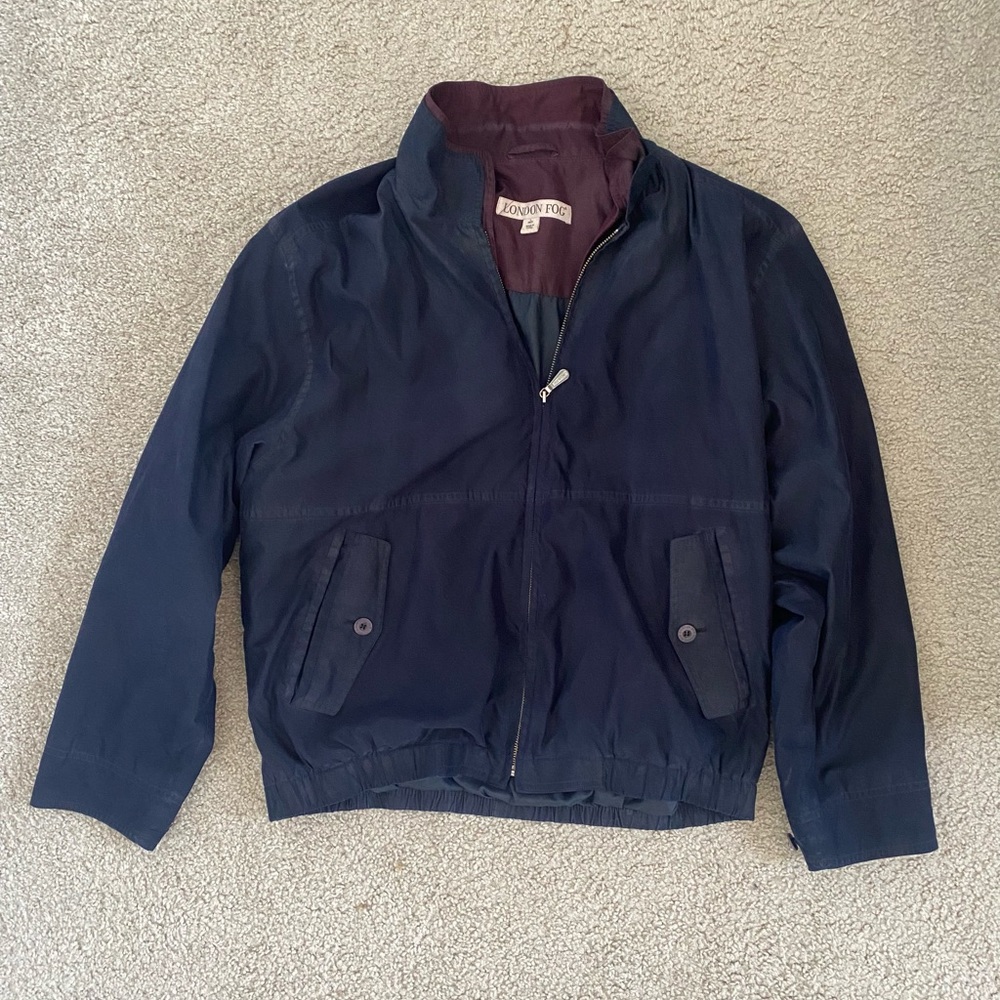 London Fog Dark Blue Bomber Jacket